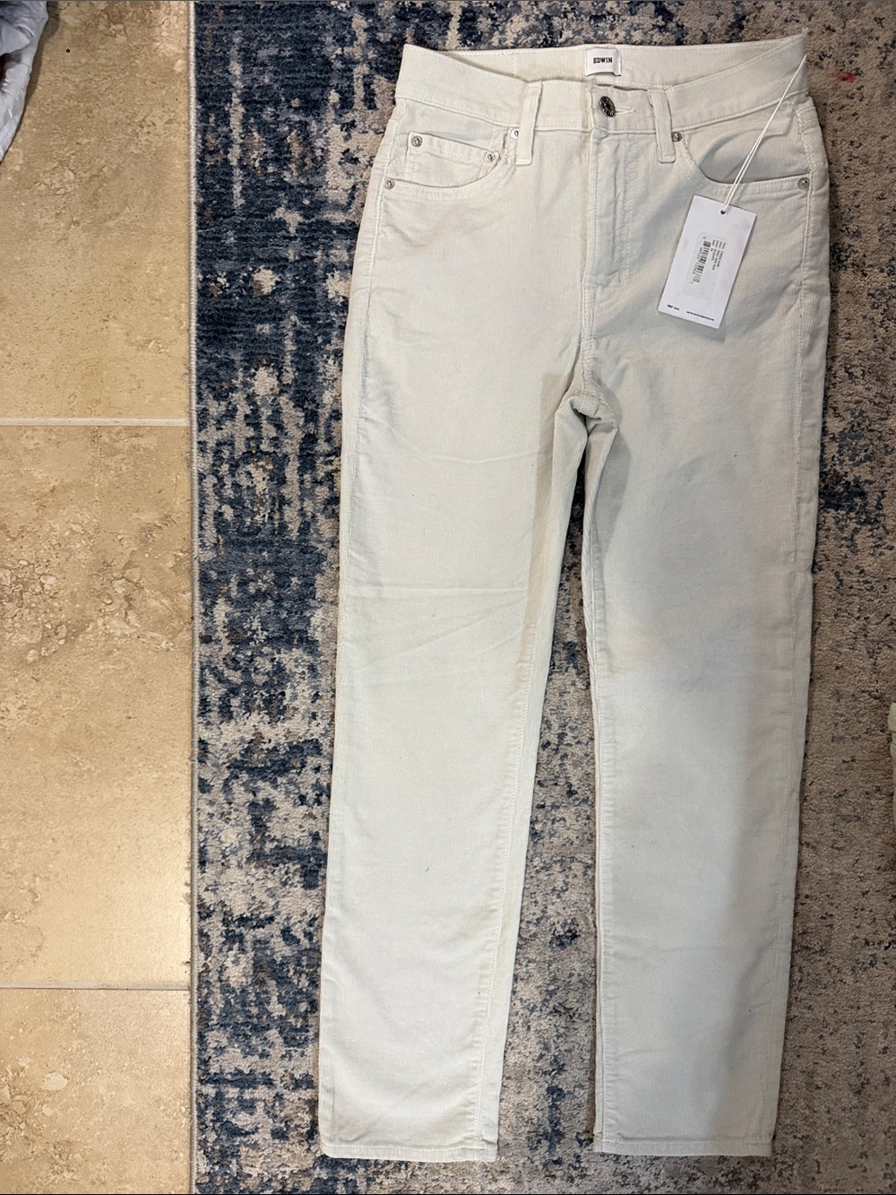 Edwin Off-White Straight Leg Jeans